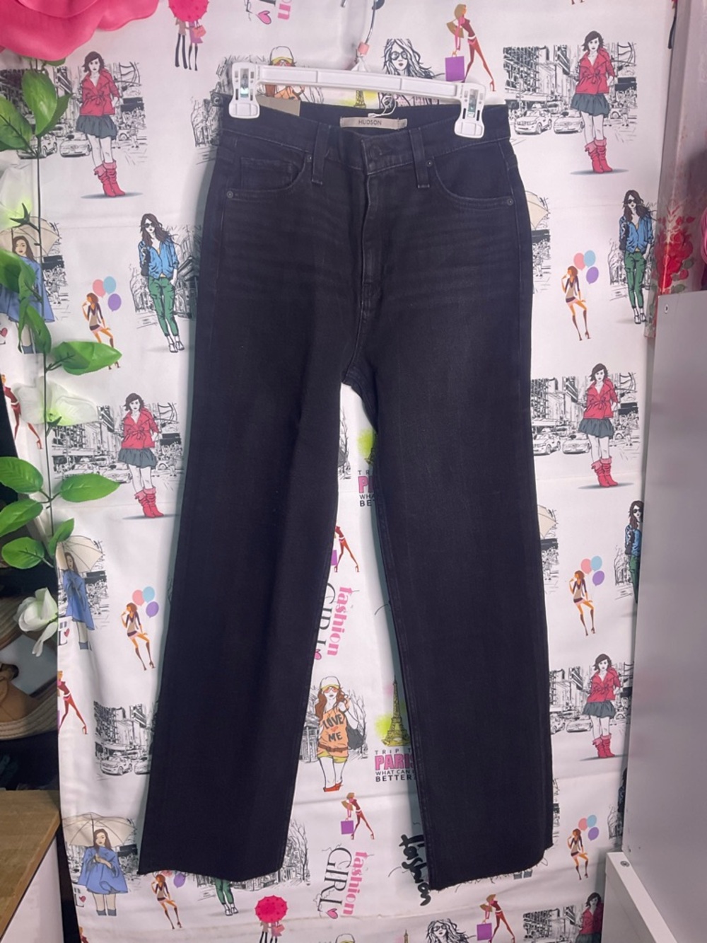 Hudson Jeans Black Straight Leg Denim